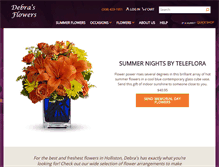 Tablet Screenshot of debrasflowers.com